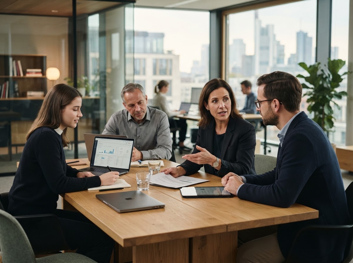 Lornex Trade analysts reviewing predictive risk models on a trading screen